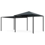 Blumfeldt shademax tonnelle 3x6 - armature mtallique, toit polyester uv30 + , extensible 295 - 560 cm, ...