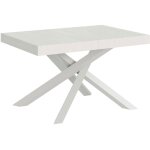 Bob gardens - table extensible volantis 130 / 390x90 cm frêne blanc pieds blancs Bob gardens - table extensible volantis 130 / 390x90 cm frêne blanc pieds blancs