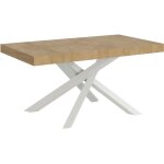 Bob gardens - table extensible volantis 180 / 284x90 cm chne naturel pieds blancs