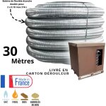 Edilinox - bobine 30 mètres de flexible double peau inox diamètre 150 Edilinox - bobine 30 mètres de flexible double peau inox diamètre 150