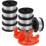 Bobine de fil pour coupe - bordures black & decker. 8 bobines avec 2 couvercles et 2 ressorts, compatible ...
