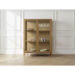 Bobochic - buffet haut 2 portes 90 cm carmen placage ch�ne massif
