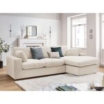 Bobochic - canap� d'angle fixe r�versible compact belair beige