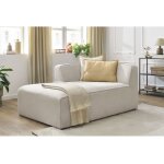 Bobochic - mridienne pour canap modulable megeve tissu chin angle gauche beige