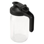 Bocal de 32 oz avec couvercle  bec verseur - pichet en verre couvercle, lait maternel, joint pour jus, ...