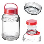 Kadax bocal bocal en verre 5l avec couvercle et poign�e pour d�caper chou pour concombres