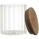 Bocal en verre arno avec couvercle en acacia 500 ml