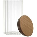 Bocal en verre arno avec couvercle en acacia 700 ml