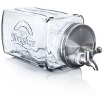 Bocal en verre pour boissons avec robinet, distributeur horizontal pour r�frig�rateur, 3, 5 l, orion ...