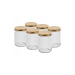 Bocal en verre pour conserves avec bouchon  vis 500 ml 6 pices