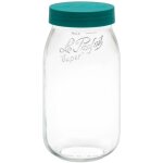 Bocal en verre avec couvercle 2l, le parfait