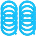 Bocaux en verre avec joints en caoutchouc (lot de 10) - 70 x 95 mm (bleu)