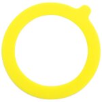 Bocaux en verre avec joints en caoutchouc (lot de 10) - 70 x 95 mm (jaune)