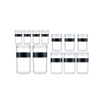 Bodum - bocaux conservation presso set - 12 bocaux plastique avec couvercle hermtique
