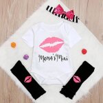 Body b�b� fille manches courtes mama's mini avec jambi�re et bandeau cheveux - blanc - taille 0 - 24 ...