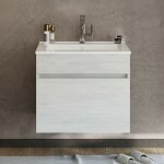 Saniverre - bogota meuble salle de bain simple vasque 1 tiroir chne blanc largeur 60 cm