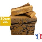 Bois de chauffage 30cm extra sec - joli carton de 25l - po�le, insert chemin�e, brasero, bbq - bois durs ...