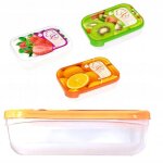 Bote alimentaire 1, 2 l rectangulaire 20 x 15 x 6 cm cusine fruit design hogar