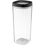 Bo�te alimentaire carr�e amos transparente 1800 ml avec couvercle noir