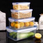 Bo�tes alimentaires herm�tiques transparentes avec couvercles verrouillables