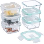Relaxdays - botes alimentaires en verre, lot de 6, couvercle hermtique en plastique, 320 ml, rcipients, ...