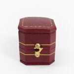 Bote  bagues vintage bijoux prsentoir organisateur bote sortie en cuir pu(rouge)