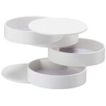 Bo�te � bijoux 360� bo�te � bijoux rotative bo�te � bijoux blanche 10 10 10cm
