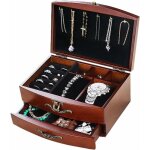 Bote  bijoux en bois vintage, grande bote  bijoux avec 2 tiroirs, excellente ide cadeau, hwd 20 ...