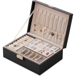 Bote  bijoux en cuir - bote  bijoux  clipser pour femmes et filles, tui de rangement pour organisateur ...