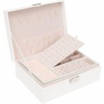 Bo�te � bijoux en cuir verrouillable pour femme - coffret de voyage � 2 couches - organisateur de bijoux ...