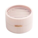 Boîte à bijoux, petit Étui de voyage portable, boîte de rangement pour bagues(rose) Boîte à bijoux, petit Étui de voyage portable, boîte de rangement pour bagues(rose)