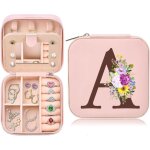 Bo�te � bijoux , bo�te � bijoux portable pour femmes, petite bo�te de rangement pour bijoux avec miroir, ...