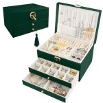 Boite a bijoux, rangement bijoux 3 niveaux boite a bijoux fille, boite � bijoux femme boite rangement ...