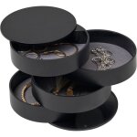 Bo�te � bijoux tour, r�sine abs, noire, taille unique, vendue � l'unit�