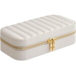 Bo�te � bijoux de voyage, petit coffre � accessoire avec miroir, 10, 5 x 20, 5 x 6 cm, surface pu avec ...