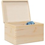 Bo�te en bois avec couvercle - coffre de rangement - stockage rangement 40x30x23 cm bois de pin massif ...