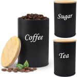 Bo�te � caf� herm�tique 500 g, 3pcs r�cipient pour grains de caf� 500 ml, r�cipient herm�tique pour grains ...