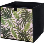 Bo�te en carton bo�te textile 31x31x31 feuilles - leaves 31x31x31