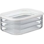 Bo�te � charcuterie 3 �tages ? blanc ? bo�te de rangement frigo pour charcuterie - trois bo�tes de conservatio ...
