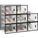 Woltu - boîte à chaussure lot de 8, meuble rangement chaussure transparente, empilable, avec couvercle ... Woltu - boîte à chaussure lot de 8, meuble rangement chaussure transparente, empilable, avec couvercle ...