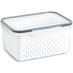 Bo�te de conservation avec �gouttoir ? transparente ? bo�te herm�tique � clip ? 850 ml