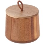 Boite a coton acacia ronde - acacia tendance