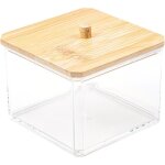 Boite coton tige, bote rangement pour cotons ou cosmtiques, vec couvercl, pour salon, chambre coucher, ...