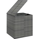 Helloshop26 - boîte à coussins coffre de rangement de jardin résine tressée 100 x 97, 5 x 104 cm gris ... Helloshop26 - boîte à coussins coffre de rangement de jardin résine tressée 100 x 97, 5 x 104 cm gris ...