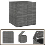 Boîte à coussins de jardin résine tressée 100x97, 5x104 cm gris - coffre de jardin - rangement extérieur ... Boîte à coussins de jardin résine tressée 100x97, 5x104 cm gris - coffre de jardin - rangement extérieur ...