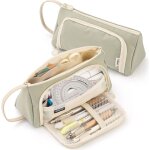 Bo�te � crayons durable de grande capacit�, bo�te � crayons avec compartiment multifonctionnel, �tudiant ...