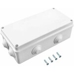 Boite de derivation, ip65 en plastique abs, etanche exterieur, blanc, 200 x 100 x 70 mm