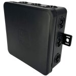 Bo�te de d�rivation en saillie 100x100x41mm ip54 12 passe - c�bles � membrane int�gr�s noir v7 edo777920 ...