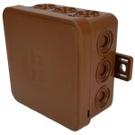 Bo�te de d�rivation en saillie 75x75x41mm ip54 12 passe - c�bles � membrane int�gr�s marron v5 edo777910 ...