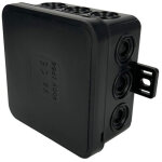 Bo�te de d�rivation en saillie 75x75x41mm ip54 12 passe - c�bles � membrane int�gr�s noir v5 edo777912 ...